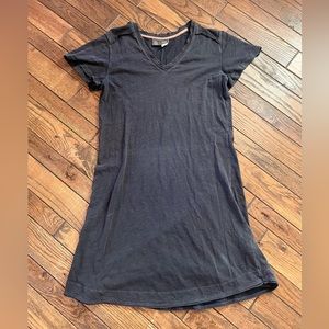 Anthropologie charcoal grey distressed look t-shirt dress